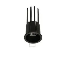 Spot fix LED Nova Luce Dash, 7W, 3000K, D40 mm, negru, incastrat