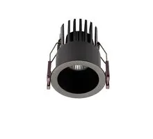 Spot fix LED Nova Luce Blade, 9W, 2700K, D55 mm, negru, incastrat, IP65