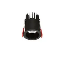 Spot fix LED Nova Luce Feller, 15W, 3000K, D66 mm, negru, incastrat