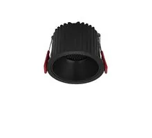 Spot fix LED Nova Luce Helio, 14W, 3000K, D85 mm, negru, incastrat