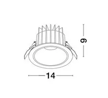 Spot fix LED Nova Luce Brady, 20W, 3000K, D140 mm, alb, incastrat, IP67