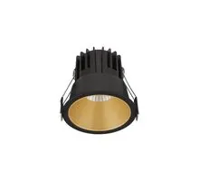 Spot fix LED Nova Luce Luela, 13W, 3000K, D84 mm, negru-auriu, incastrat