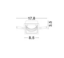 Inel spot fix LED Nova Luce Homer, patrat, alb