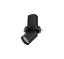 Spot mobil LED Nova Luce Naruto, 20W, 3000K, D92 mm, negru, semi-incastrat