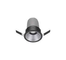 Spot fix LED Nova Luce Homer, 15W, 3000K, D85 mm, negru-gri, incastrat