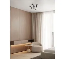 Spot mobil LED Nova Luce Hue, 3W, 3000K, D60 mm, H250 mm, negru, semi-incastrat