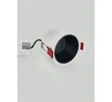 Spot fix LED Nova Luce Helio, 14W, 3000K, D85 mm, alb-negru, incastrat