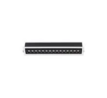 Spot mobil LED Nova Luce Cantia, 22W, 3000K, L460 mm, alb-negru, incastrat