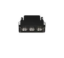 Spot fix LED Nova Luce Gono, 6W, 3000K, L70 mm, negru, incastrat