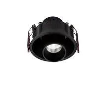 Spot mobil LED Nova Luce Pulse, 10W, 2700K, D92 mm, negru, semi-incastrat