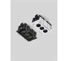 Spot mobil LED Nova Luce Canon, 6W, 3000K, L77 mm, negru, incastrat