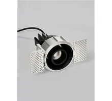 Spot mobil LED Nova Luce Otium, 7W, 3000K, H84 mm, negru, semi-incastrat