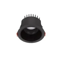 Spot fix LED Nova Luce Carpo, 20W, 3000K, D115 mm, negru, incastrat