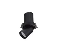 Spot mobil LED Nova Luce Naruto, 15W, 3000K, D74 mm, negru, semi-incastrat
