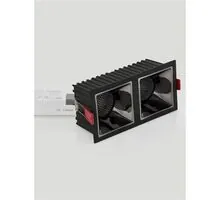 Spot fix LED Nova Luce Helio, 25W, 3000K, L167 mm, negru, incastrat