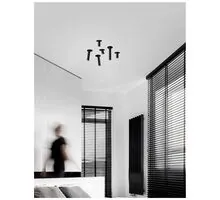 Spot mobil LED Nova Luce Zetan, 5W, 3000K, negru, Trimless, semi-incastrat