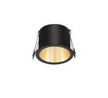 Spot fix Nova Luce Moal, 1xGU10, D68 mm, negru-auriu, incastrat