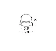 Spot fix Nova Luce Moal, 1xGU10, D68 mm, negru-auriu, incastrat