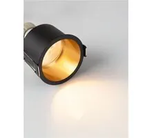 Spot fix Nova Luce Kido, 1xGU10, D68 mm, negru-auriu, incastrat