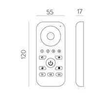 Telecomanda pentru receptor Dali, ACB, multicanal, negru