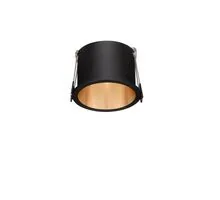 Spot fix Nova Luce Kido, 1xGU10, D68 mm, negru-auriu, incastrat