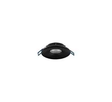 Spot fix Nova Luce Antalya, 1xGU10, D98 mm, negru, incastrat, IP44