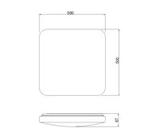 Plafoniera LED Mantra Quatro II, 60W, 5000K, alb