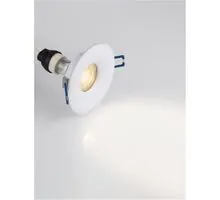 Spot fix Nova Luce Antalya, 1xGU10, D98 mm, alb, incastrat, IP44