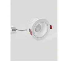 Spot mobil LED Nova Luce Vulcan, 20W, 2700K, D105 mm, alb, incastrat