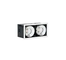 Spot reglabil LED Nova Luce Oblio, 56W, 3000K, 27.68x14 cm, unghi 40°, alb, incastrat