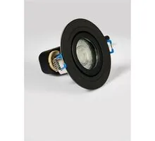 Spot mobil Nova Luce Doherty, 1xGU10, D92.5 mm, negru, incastrat, IP44