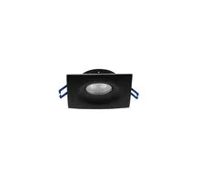 Spot fix Nova Luce Antalya, 1xGU10, 98x98x25 mm, negru, incastrat, IP44