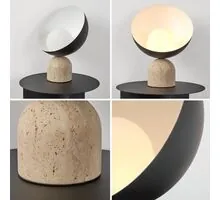 Veioza Maytoni Tavo 1xG9, H33 cm, alb, bej, negru