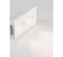 Spot fix LED Nova Luce Lyric, 2x3W, 3000K, 21x12 cm, alb, incastrat, trimless