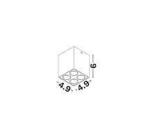 Spot fix LED Nova Luce Largo, 6W, 3000K, 49x49 mm, H60 mm, alb