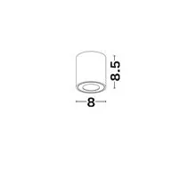 Spot fix Nova Luce Cotty, 1xGU10, D80 mm, alb, IP44