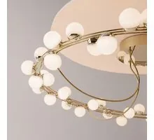 Plafoniera LED Maytoni Tessara, 72W, 3000K, D800 mm, H250 mm, alb, auriu