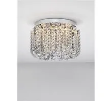 Plafoniera cristal LED Nova Luce Celysia, 34W, 3500K, D50 cm, crom, dimabil Triac
