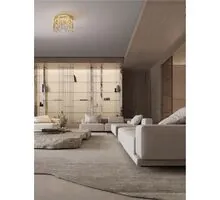 Plafoniera cristal LED Nova Luce Celysia, 34W, 3500K, D50 cm, auriu, dimabil Triac