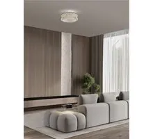 Plafoniera cristal LED Nova Luce Celysia, 46W, 3500K, D50 cm, crom, dimabil Triac