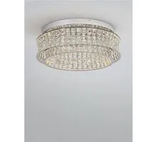 Plafoniera cristal LED Nova Luce Celysia, 56W, 3500K, D60 cm, crom, dimabil Triac