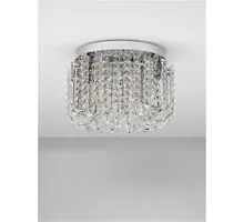 Plafoniera cristal LED Nova Luce Celysia, 34W, 3500K, D50 cm, crom, dimabil Triac