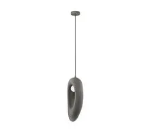 Pendul Nova Luce Tempus, 1xG9 max. 5W, 18x48 cm, Hmax. 250 cm, gri