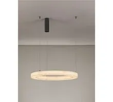 Pendul LED Nova Luce Vaster, 36W, 3000K, 2149 lumeni, D600 mm, Hmax 2000 mm, negru, dimabil Triac