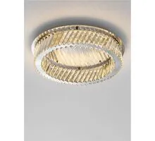 Plafoniera LED Nova Luce Arietta, 40W, 3000K, 2800 lumeni, D530 mm, H140 mm, nichel, dimabil Triac