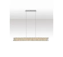 Pendul LED Nova Luce Arietta 28W, 3000K, 1960 lumeni, L995 mm, Hmax 2100 mm,  nichel, dimabil Triac