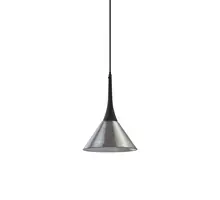 Pendul LED Ideal Lux Cocktail, 7W, 3000K, Hmax 251 cm, negru, fumuriu