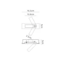 Aplica LED Mantra Gokova, incastrată, 3W, 3000K, 210 lumeni, negru