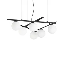 Pendul Ideal Lux Atlas, 6xG9, alb, negru