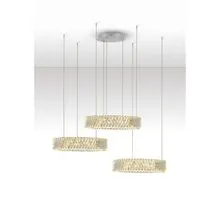 Pendul LED Nova Luce Arietta, 129W, 3000K, 9030 lumeni, D1160 mm, Hmax 2100 mm, nichel, dimabil Triac